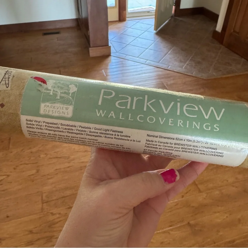 Parkview Designs Vinyl Wallcovering Pre-Pasted 20.5” x 11yds Roll 56 Sq Ft